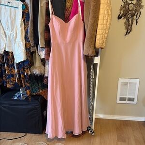 Azazie Dusty Rose Spaghetti Strap Dress